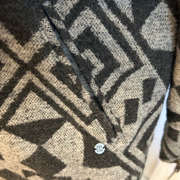 Volcom Showdown Jacket Coat wool blend tribal fur collar gorgeous S - Picture 7 of 16